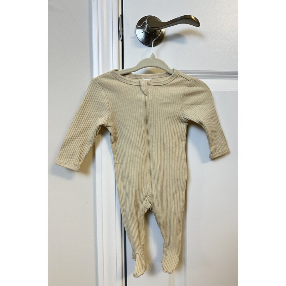 PL Baby Basics Zippered Footie in Tan Size Newborn